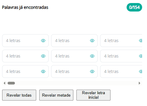 Respostas do Soletra: revelar parcialemnte